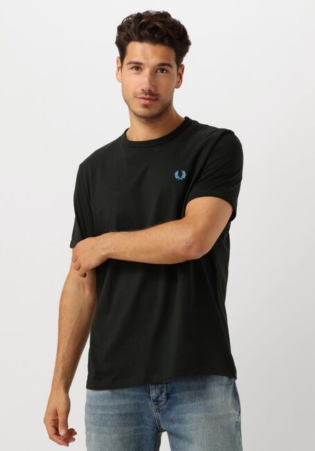 Grüne FRED PERRY T-shirt RINGER T-SHIRT - large