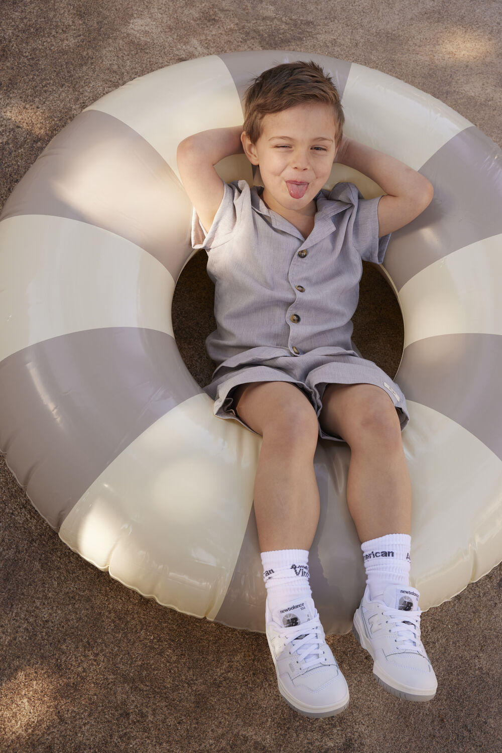 Graue BAJE STUDIO Casual-Oberhemd BUCE - large