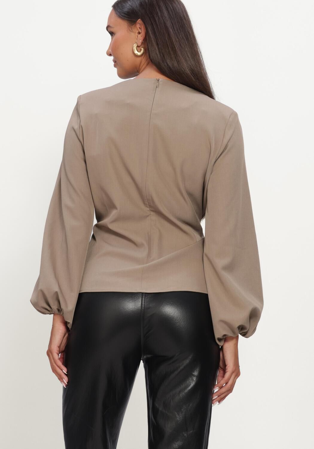Taupe CO'COUTURE Blusen LUNACC TIE BLOUSE - large