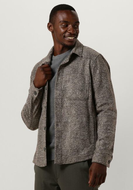 Graue PROFUOMO Overshirt OVERSHIRT KNIT CHECK - large