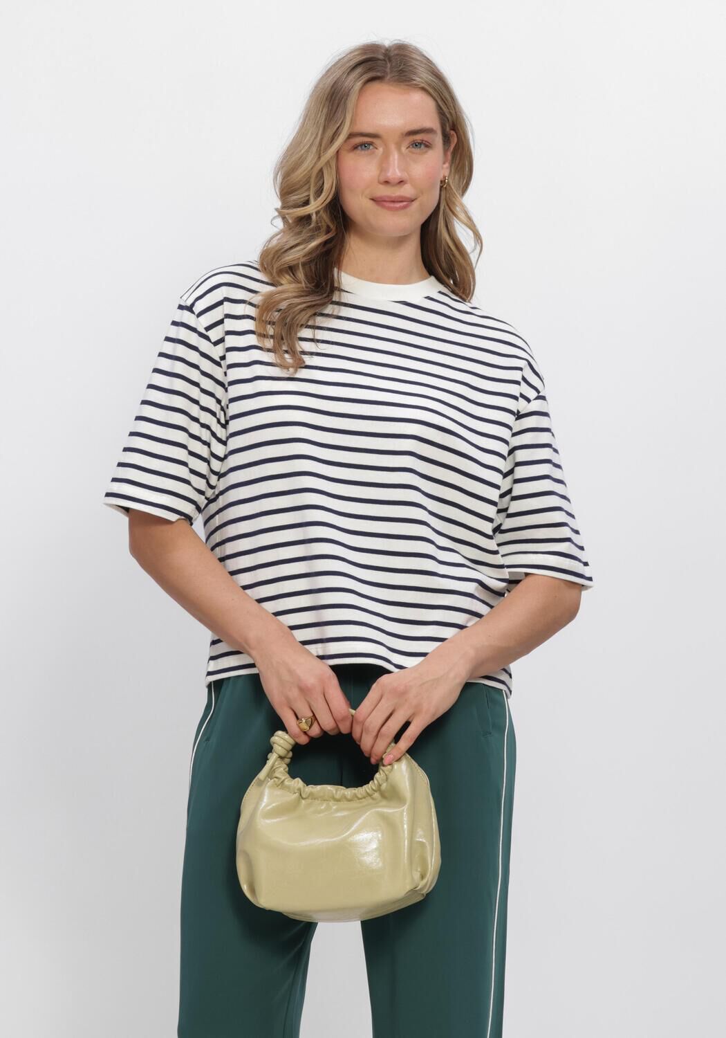 Blaue CATWALK JUNKIE Tops & T-shirts LOOSE FIT STRIPED TSHIRT - large