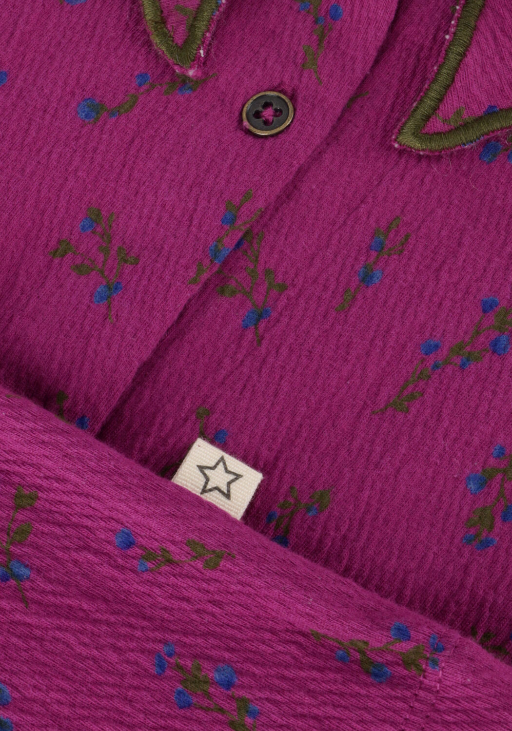 Lilane YOUR WISHES Blusen ANTIQUE FLOWER COLLAR TOP - large