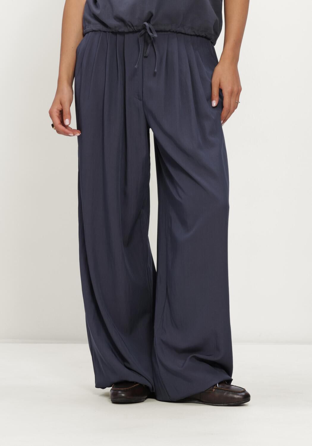 Dunkelblau MSCH COPENHAGEN Weite Hose MSCHZINET MALANIE PANTS - large