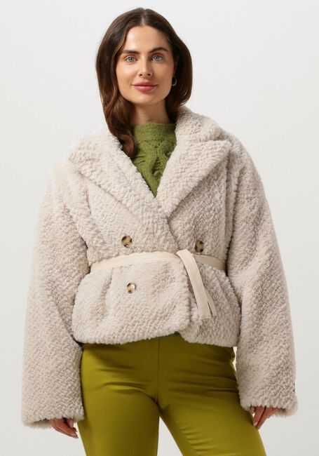 Beige SILVIAN HEACH Fake-Fur-Jack PELLICC.M/L FURCOAT - large