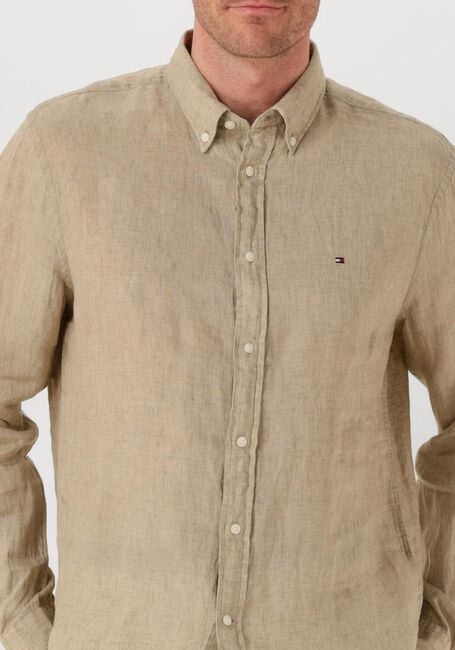Beige TOMMY HILFIGER Casual-Oberhemd PIGMENT DYED LI SOLID RF SHIRT - large