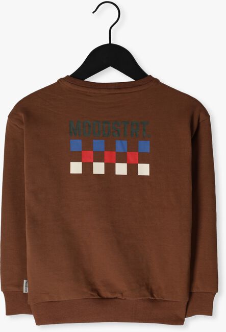 Braune MOODSTREET Sweatshirt PRINT FRONT AND BACK - large