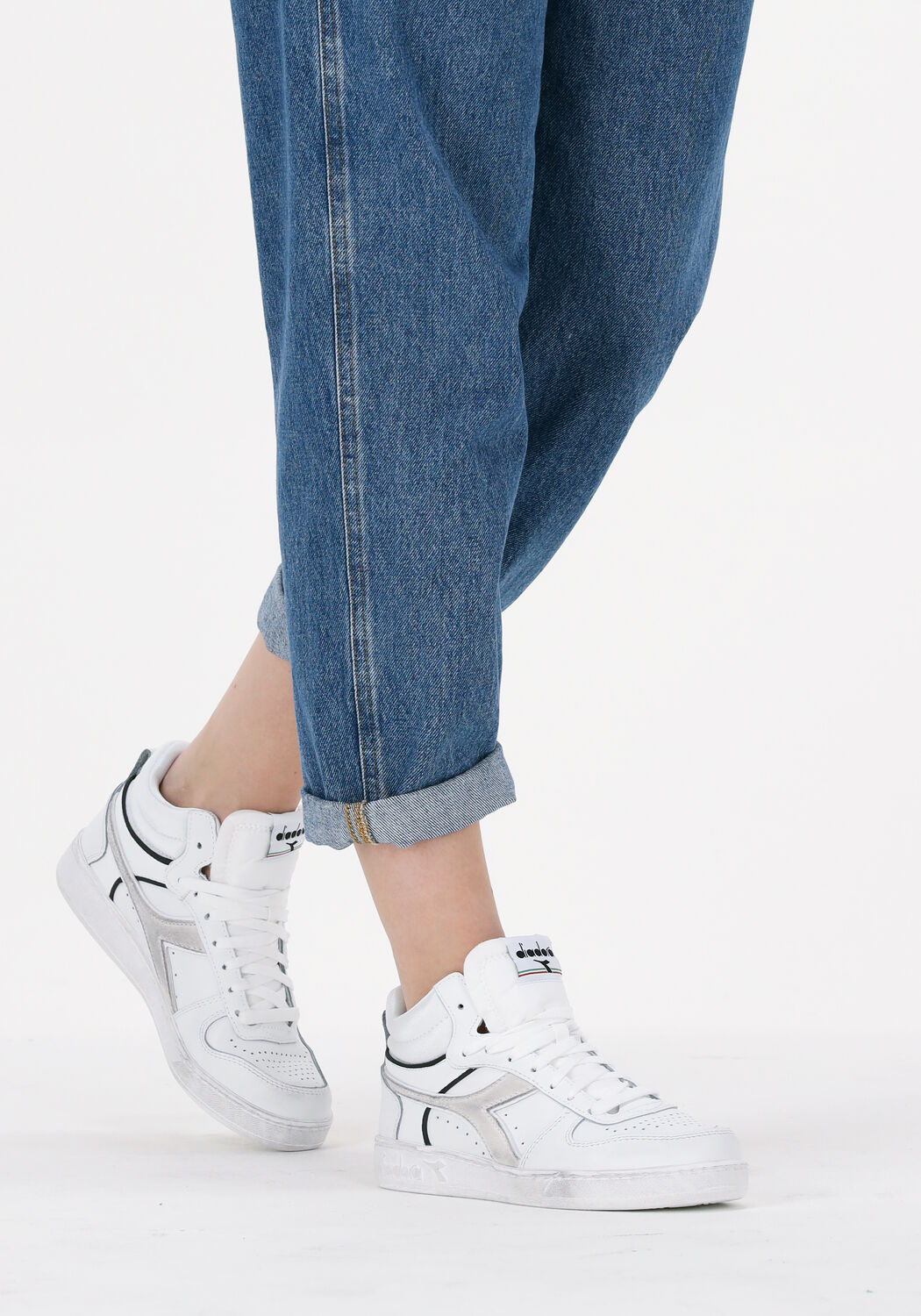 Wei&szlig;e DIADORA Sneaker high MAGIC BASKET CUT ICONA DAMES - large