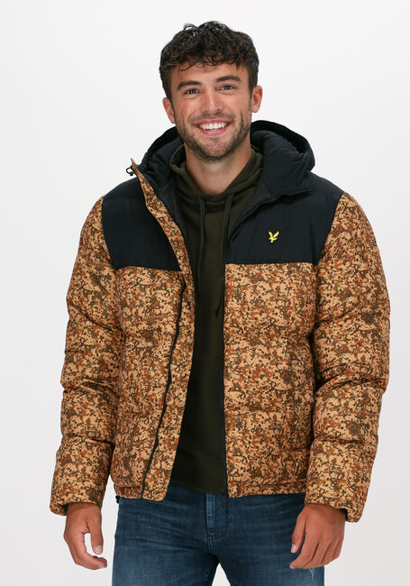 Mehrfarbige/Bunte LYLE & SCOTT Wattierte Jack EARTH PRINT WADDED JACKET - large