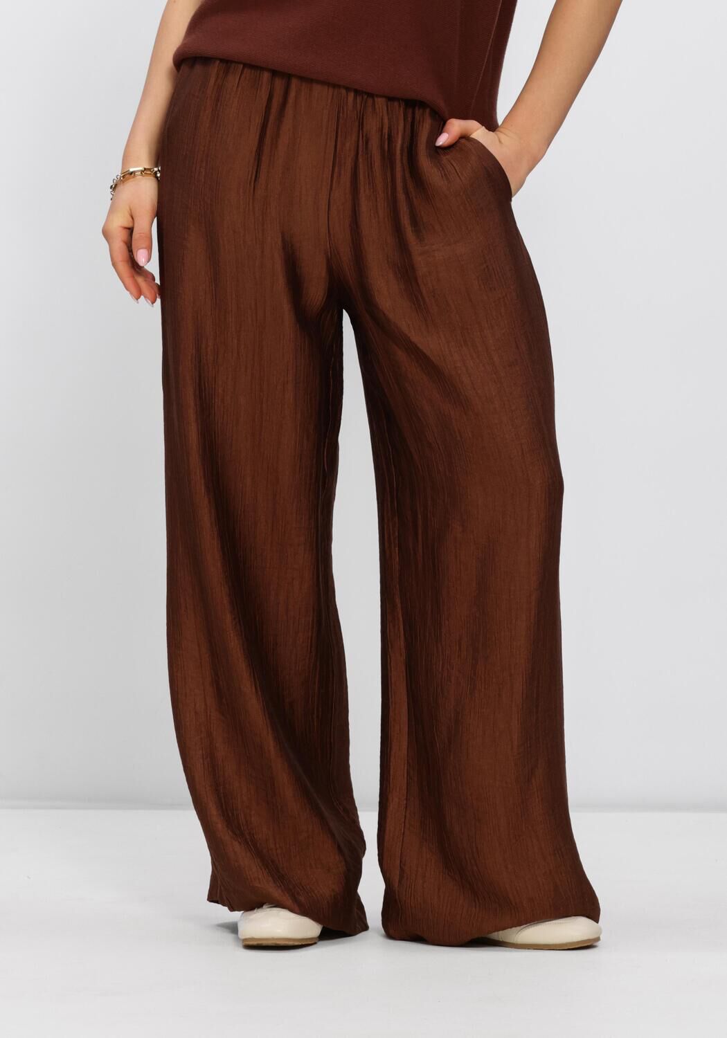Braune KNIT-TED Weite Hose JANOU - large