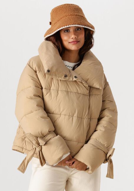Beige CO'COUTURE Wattierte Jack MEGAN CROPPED PUFFER JACKET - large