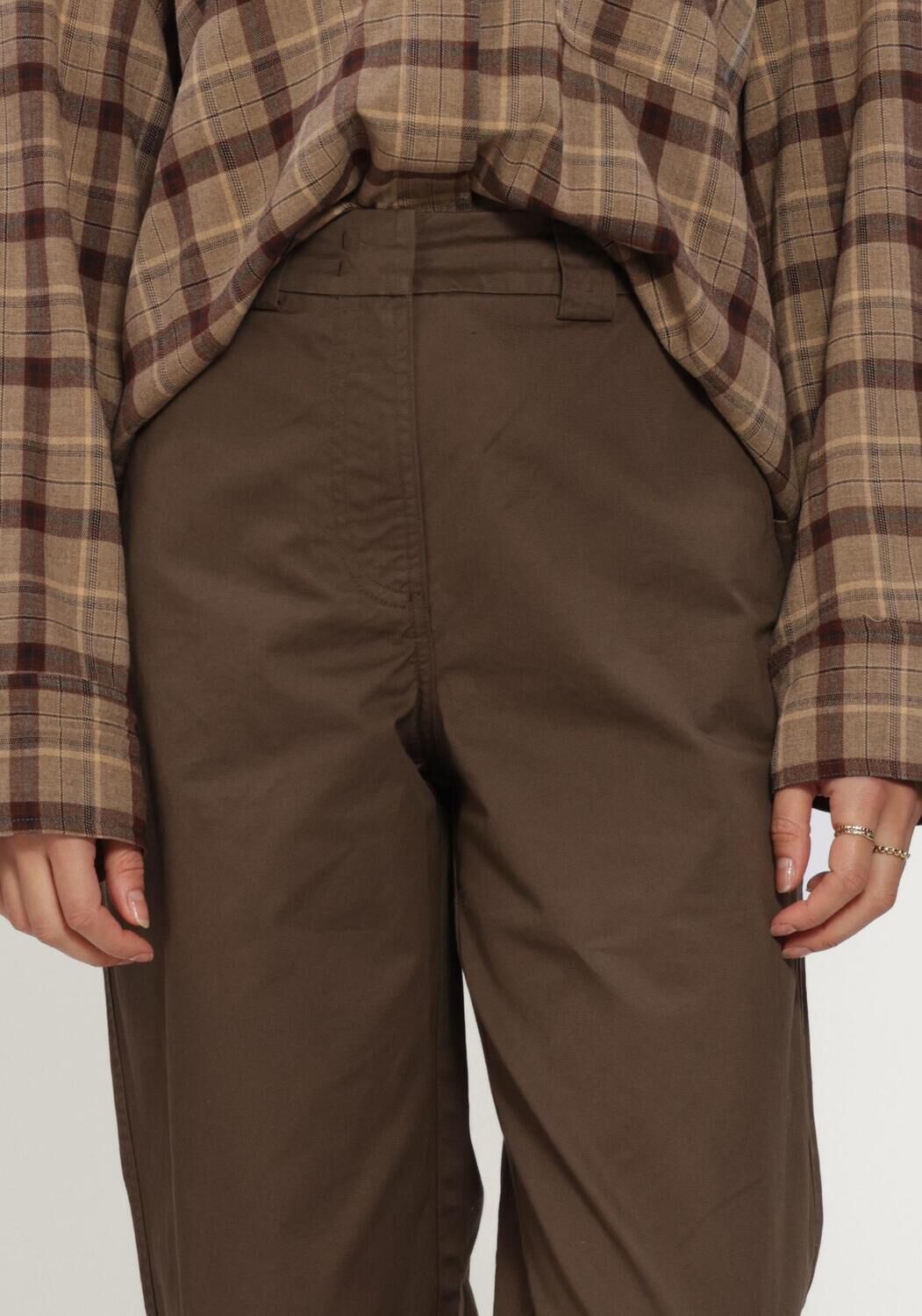 Braune ROUGE EDIT Weite Hose ROUFIONA HW W/F F/L TROUSER - large