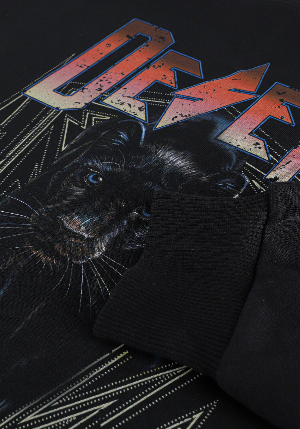 Schwarze COLOURFUL REBEL Minikleid DESERT MUSE DROPPED SHOULDER S - large