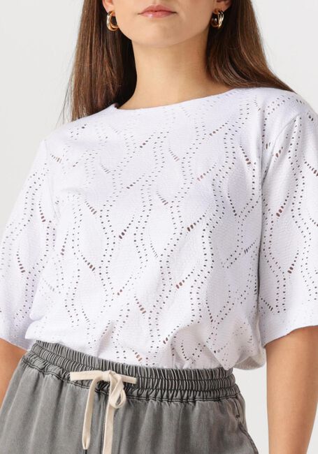 Weiße OBJECT Top OBJAVA 2/4 LO O-NECK TOP - large