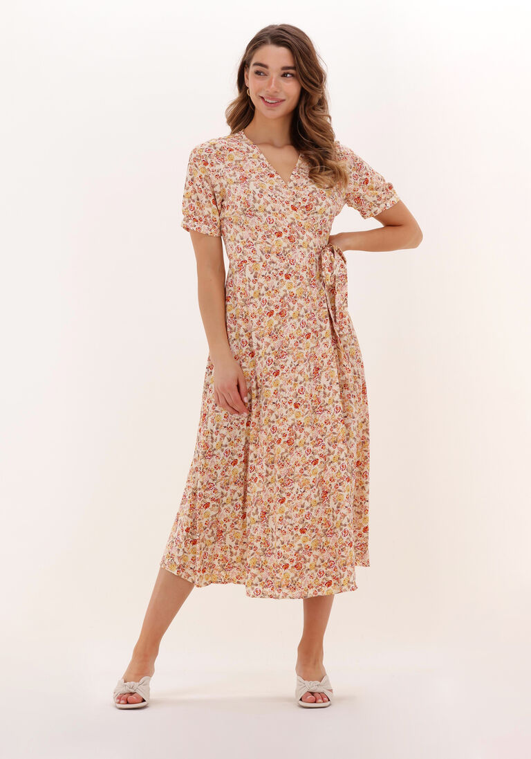 mehrfarbige/bunte object midikleid elin s/s wrap dress