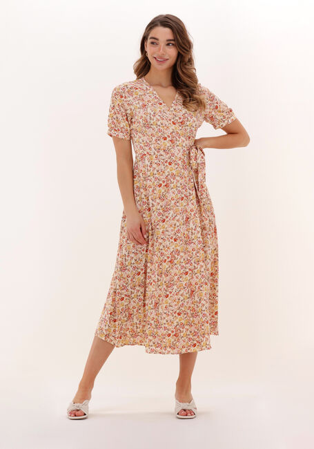 Mehrfarbige/Bunte OBJECT Midikleid ELIN S/S WRAP DRESS - large