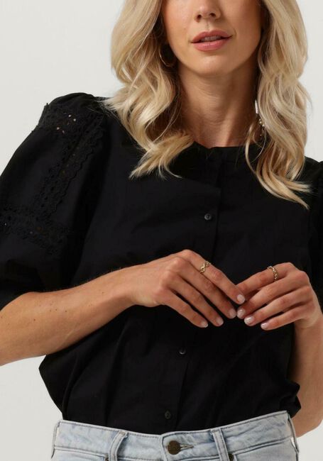 Schwarze MSCH COPENHAGEN Blusen MSCHMARIBEL CENILLA 2/4 SHIRT - large
