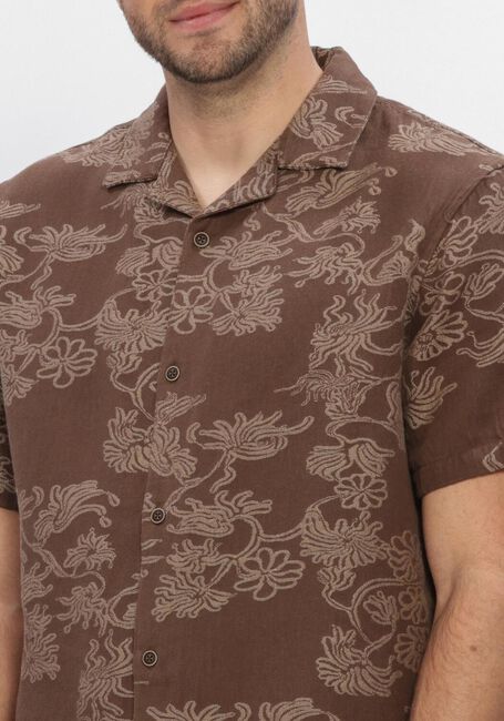 Braune ANERKJENDT Casual-Oberhemd AKLEANDER JACC SS SHIRT - large