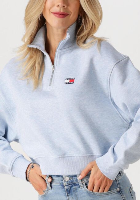 Hellblau TOMMY JEANS Pullover TJW BXY CRP BADGE 1/4ZIP - large