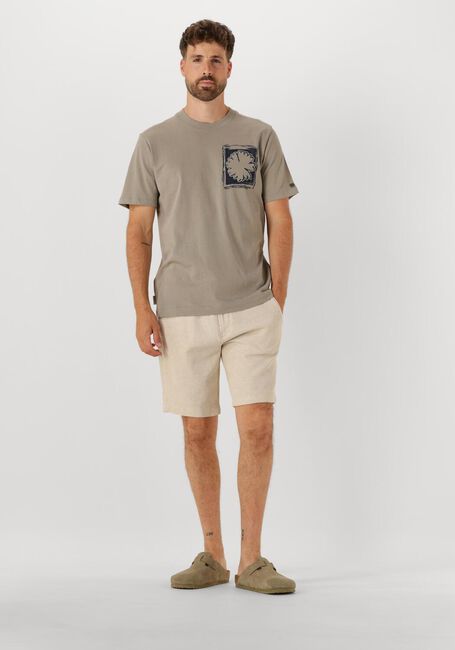 Beige CAST IRON T-shirt REGULAR FIT SINGLE JERSEY CA - large
