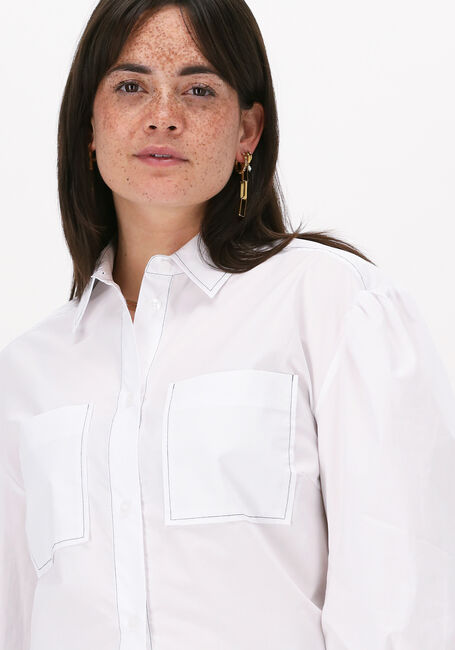 Weiße SECOND FEMALE Blusen LARK CROPPED SHIRT - large