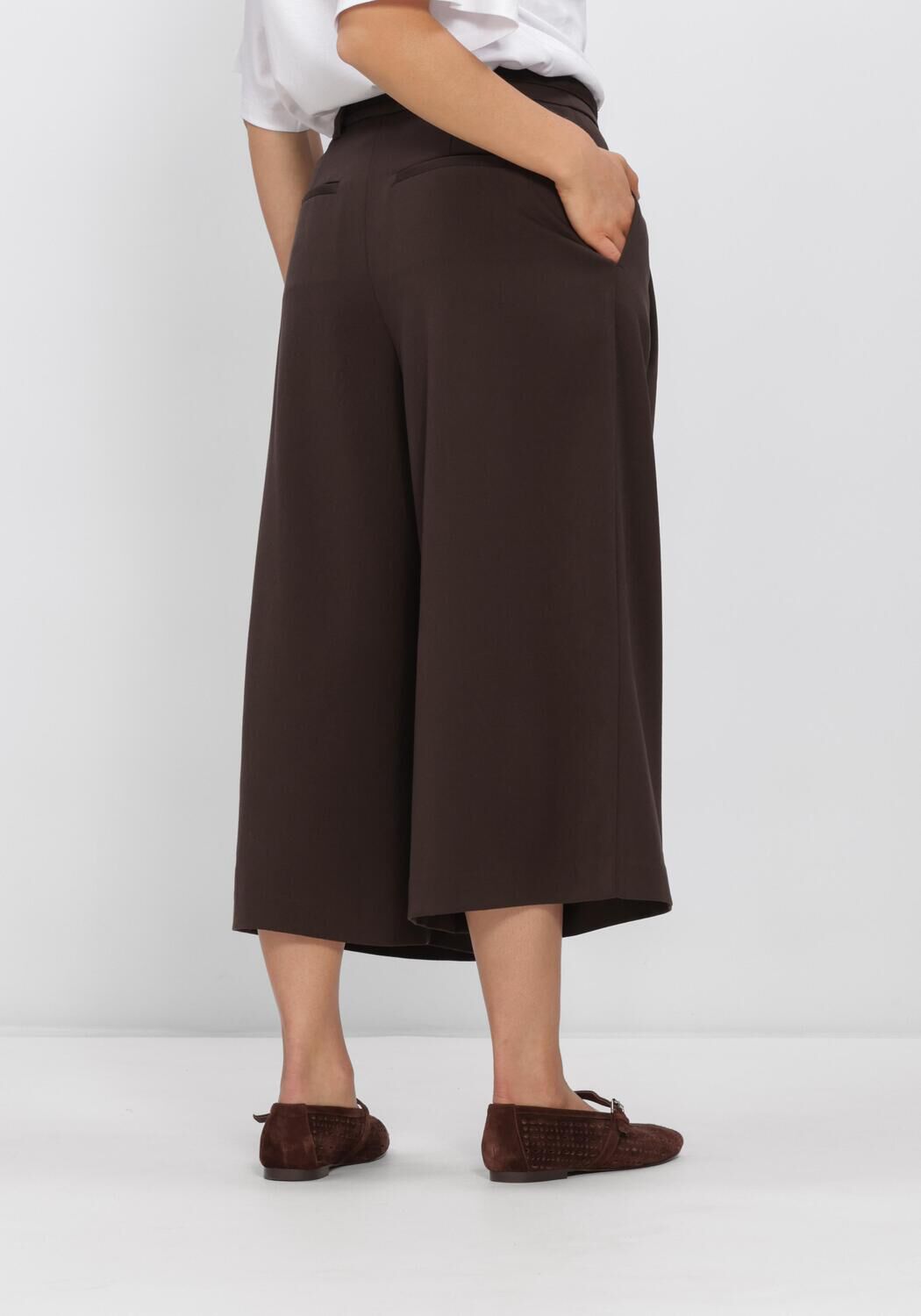 Braune MSCH COPENHAGEN Hosen MSCHMARYLA HENRIKA HW CULOTTE PANTS - large