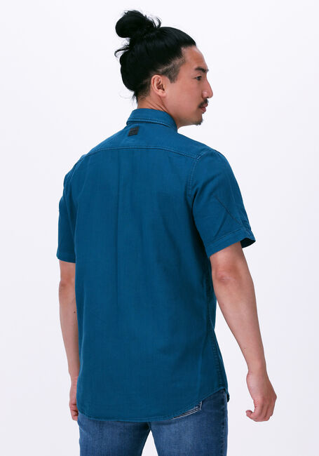 Blaue G-STAR RAW Casual-Oberhemd MARINE SLIM SHIRT S\S - large