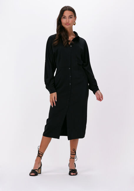 Schwarze NA-KD Midikleid BUTTONED MIDI DRESS - large