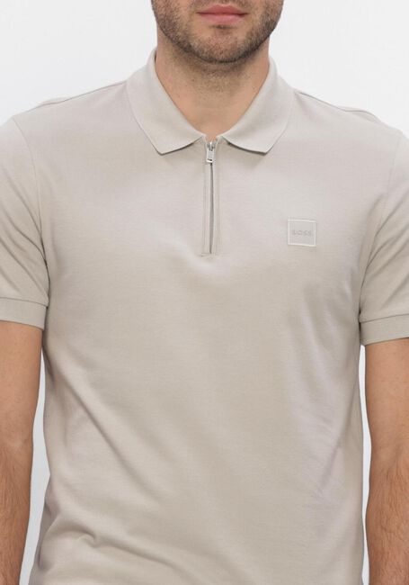 Graue BOSS ORANGE Polo-Shirt PASSERZIP - large