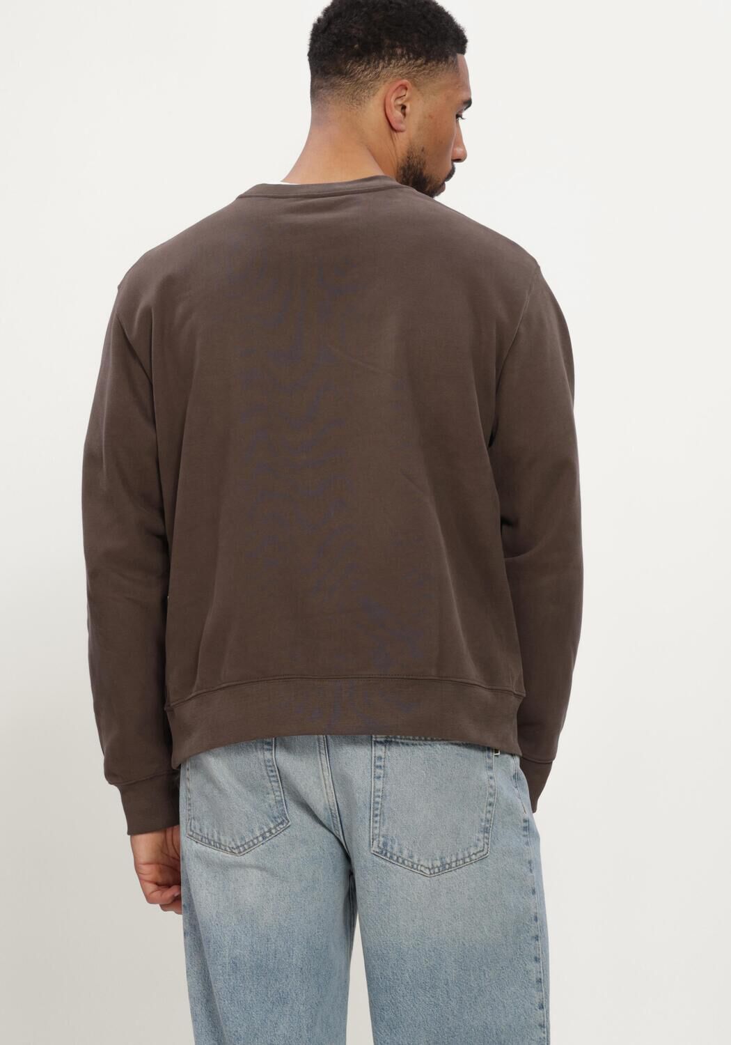 Braune SELECTED MEN Sweatshirt SLMDOMESTIC RELAXAXEL LS CREW NECK SWEAT - large