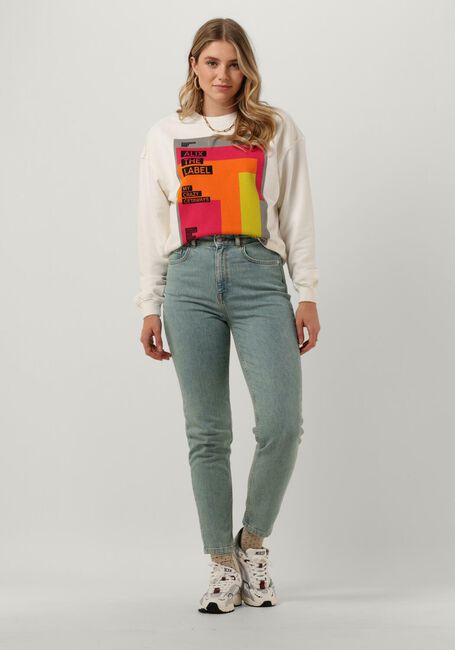 Weiße ALIX THE LABEL Sweatshirt LADIES KNITTED GRAPHIC SWEATER - large