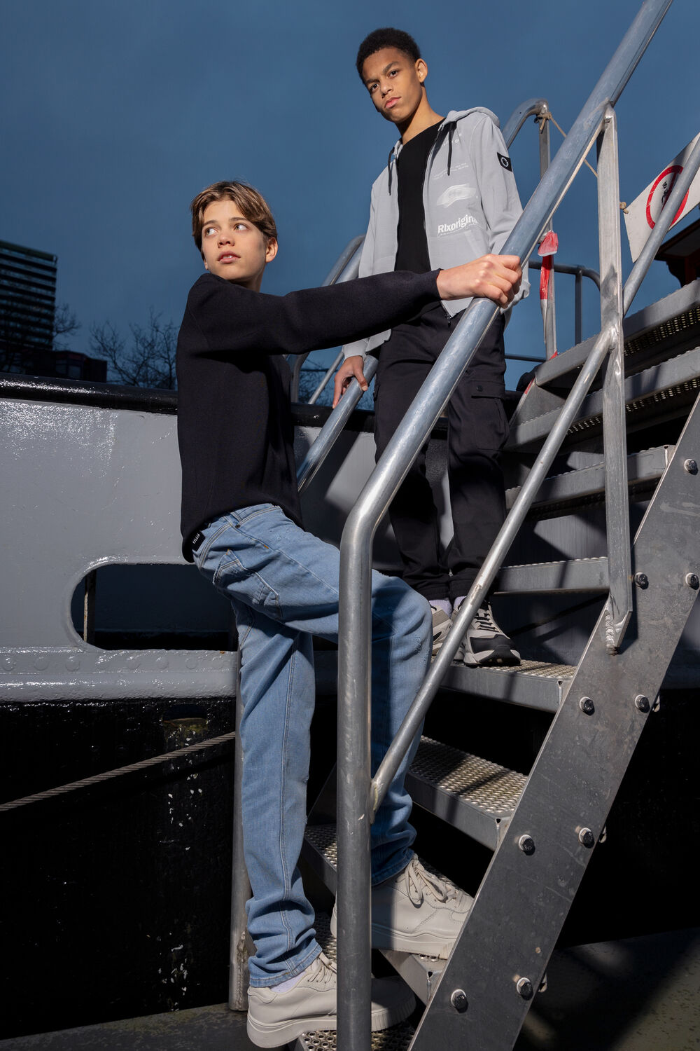 Hellblau RELLIX Wide jeans JOEL STRAIGHT WIDE FIT - large