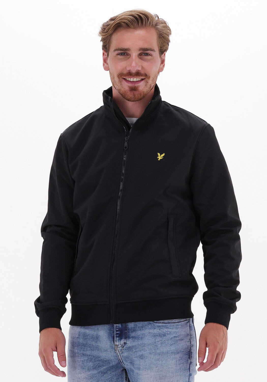 Schwarze LYLE SCOTT Jack FLEECE LINED FUNNEL NECK JACKET Omoda