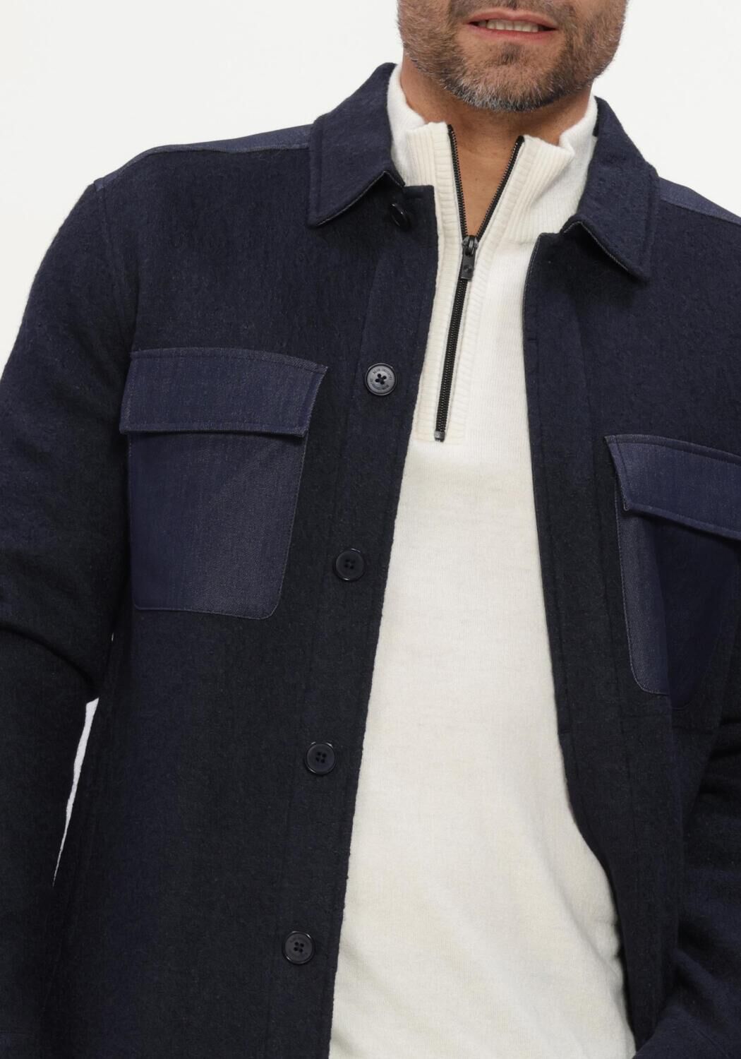 Dunkelblau BLUE INDUSTRY Overshirt SHIRTJACKET - large