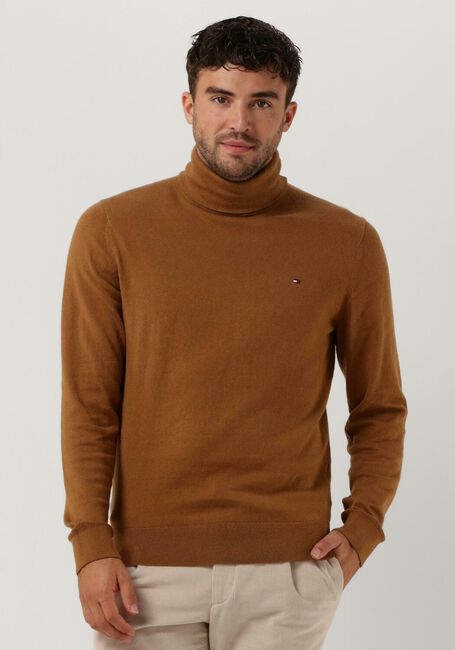 Braune TOMMY HILFIGER Rollkragenpullover PIMA ORG CTN CASHMERE ROLL NECK - large