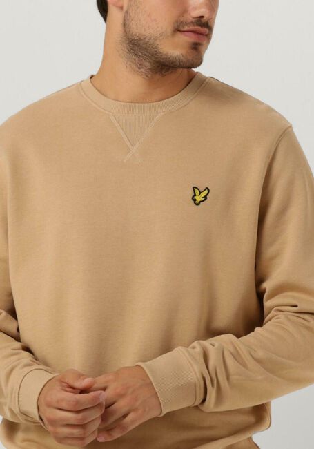 Khaki LYLE & SCOTT Pullover CREW NECK SWEATSHIRT - large