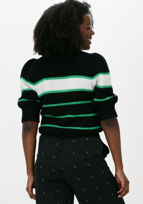 Schwarze GESTUZ Pullover ALPHA SS STRIPED PULLOVER - large