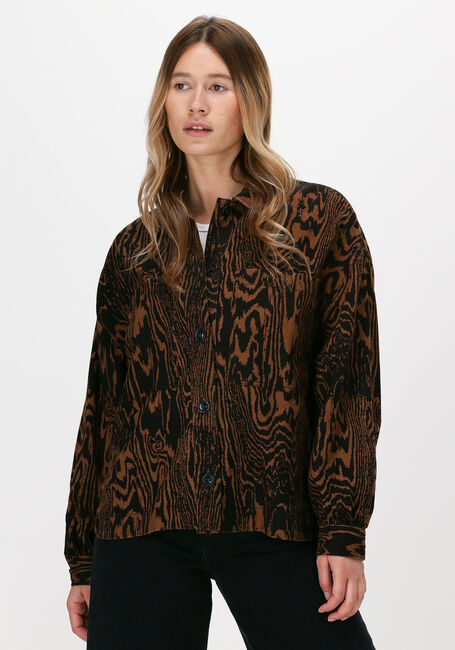 Braune MODSTRÖM Blusen MATEO PRINT SHIRT - large