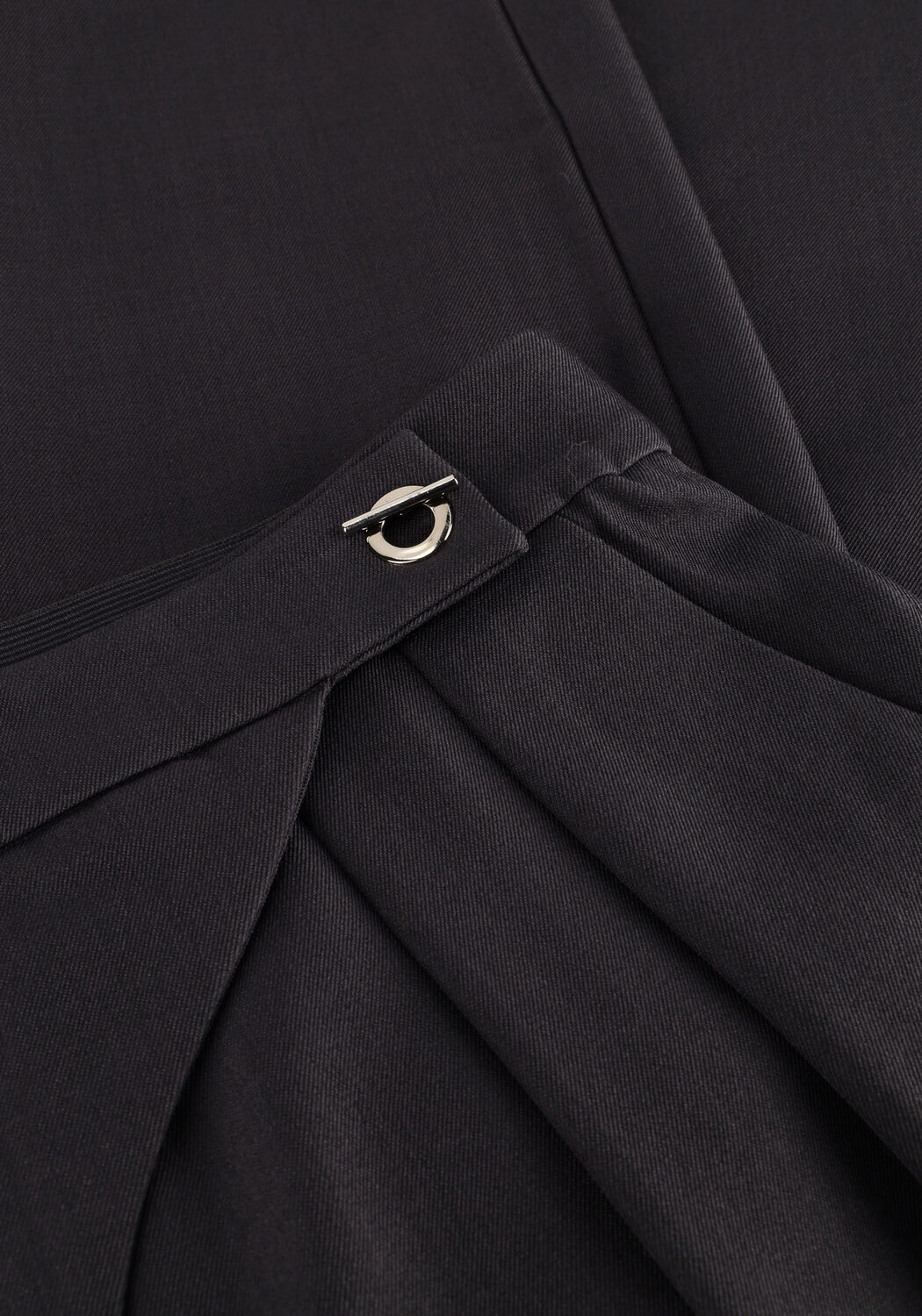 Dunkelgrau NEO NOIR Weite Hose ZALKA EYELET PANTS - large