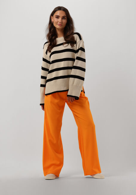 Schwarze MODSTRÖM Pullover CORBIN MD STRIPE O-NECK - large