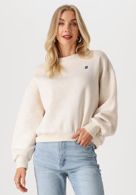Ecru BY-BAR Sweatshirt BIBI DANCING MELANGE SWEATER - large