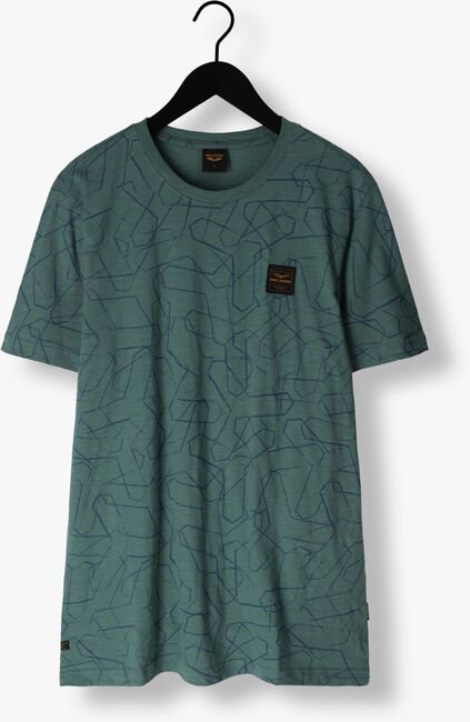 Grüne PME LEGEND T-shirt SHORT SLEEVE R-NECK SLUB JERSEY AOP - large