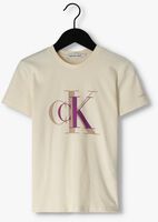 Nicht-gerade weiss CALVIN KLEIN T-shirt COLOUR BLOCK MONOGRAM T-SHIRT - medium