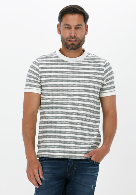 Nicht-gerade weiss CAST IRON T-shirt SHORT SLEEVE R-NECK REGULAR FIT TWILL JERSEY - large