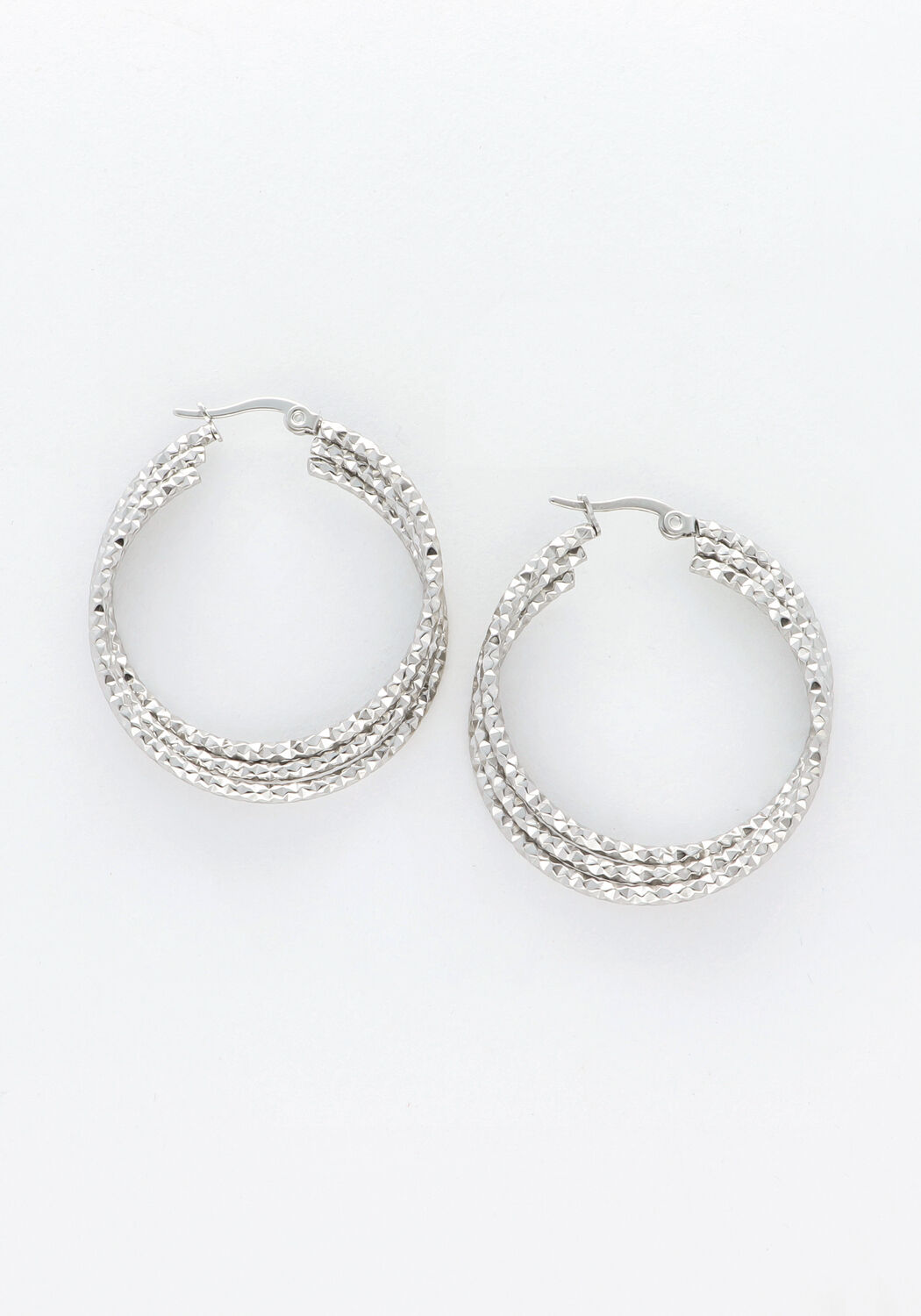 Silberfarbig NOTRE-V Ohrringe EARRING DOUBLE RING