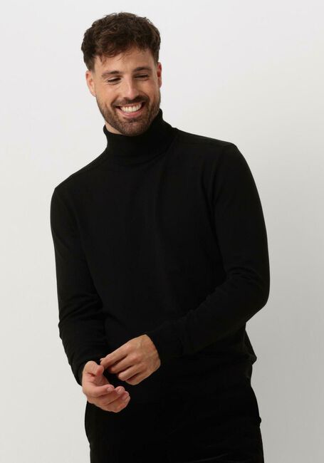 Schwarze SELECTED HOMME Rollkragenpullover SLHBERG ROLL NECK NOOS - large