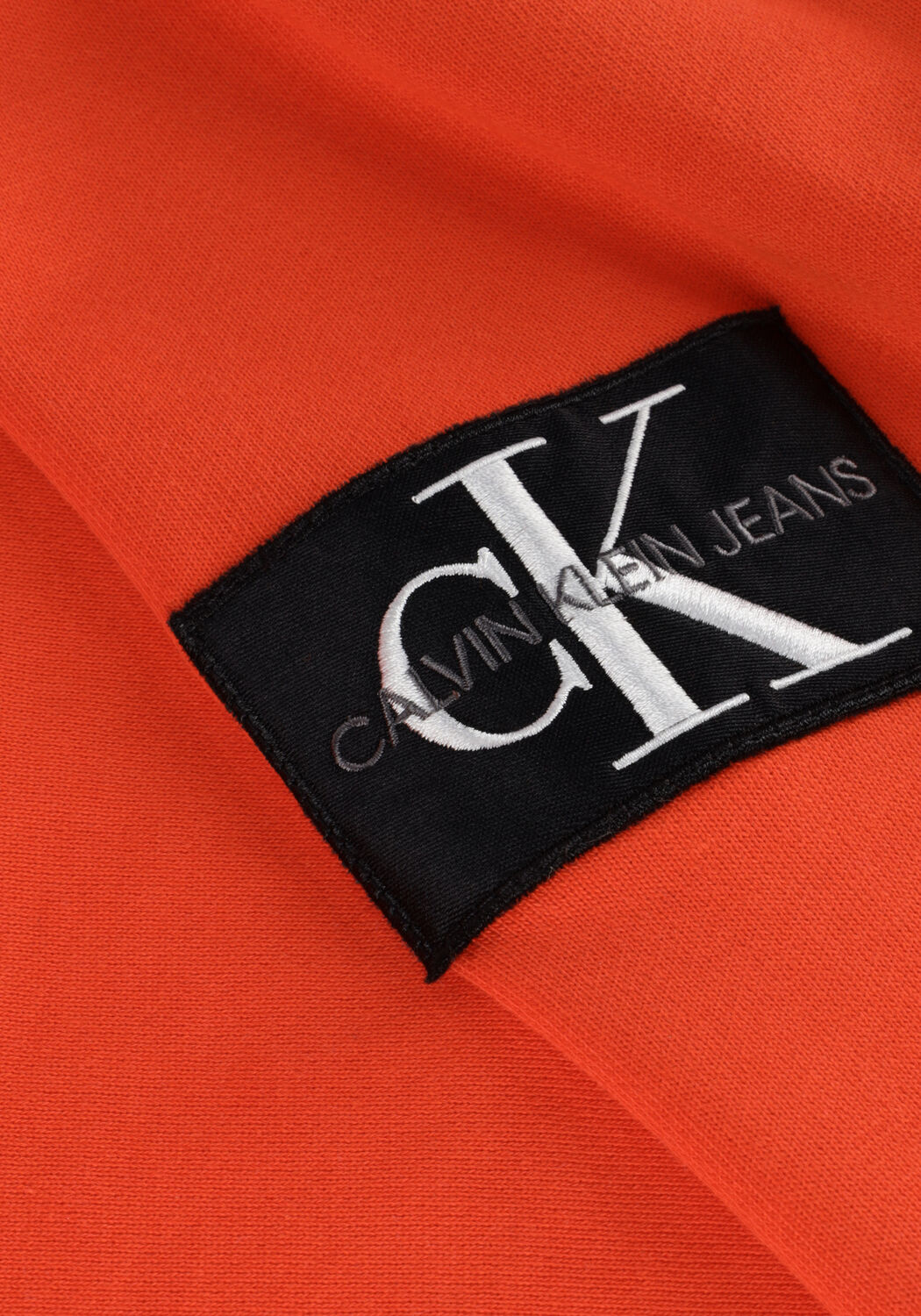 Orangene CALVIN KLEIN Sweatshirt MONOLOGO SLEEVE BADGE HOODIE - large