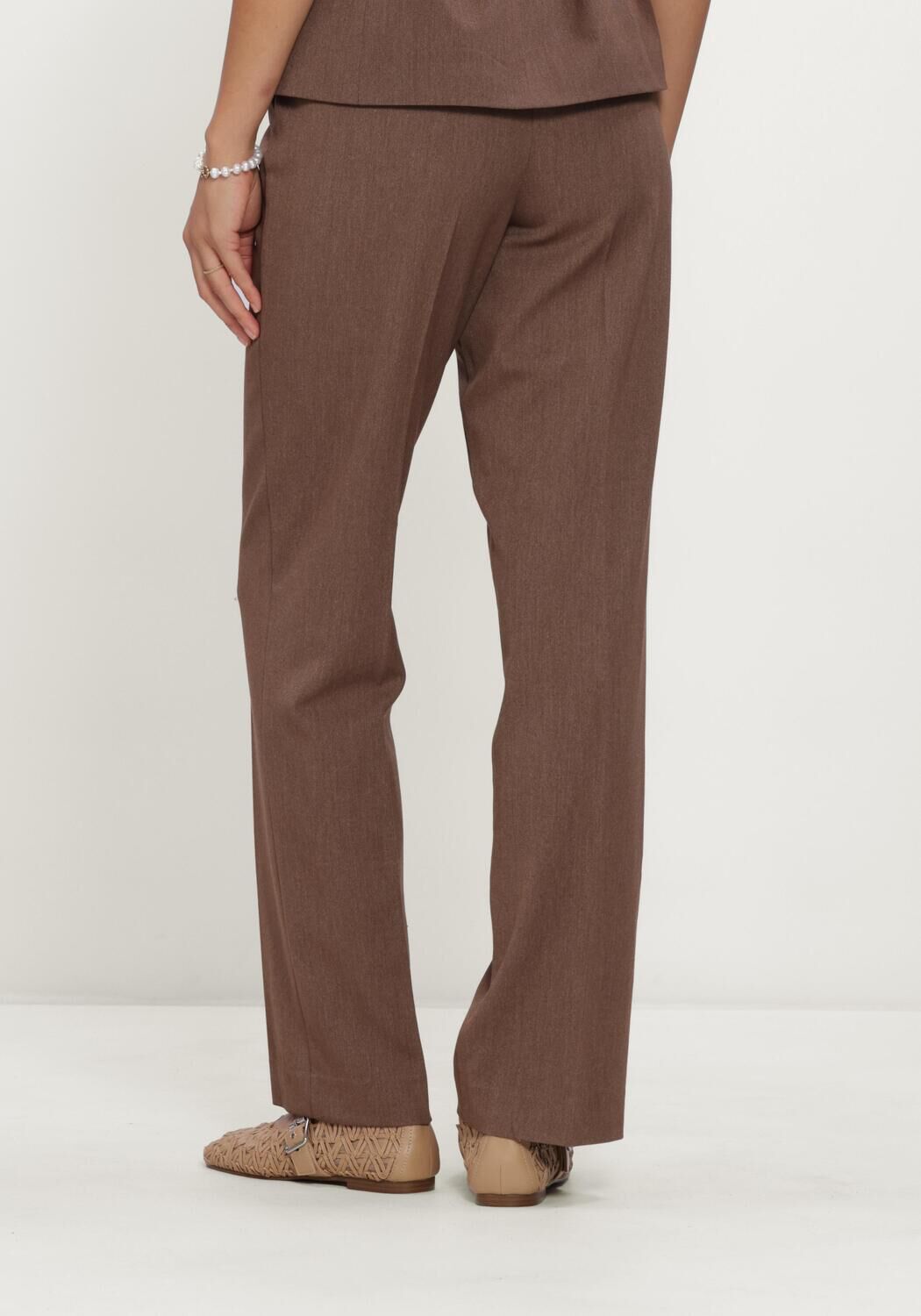 Braune OBJECT Hose OBJLISA MW STRAIGHT PANT NOOS - large