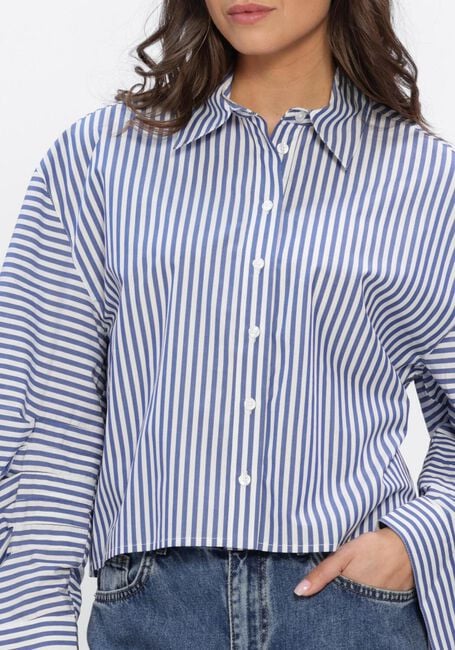 Blaue ALIX THE LABEL Blusen LADIES WOVEN FANCY STRIPED BLOUSE - large