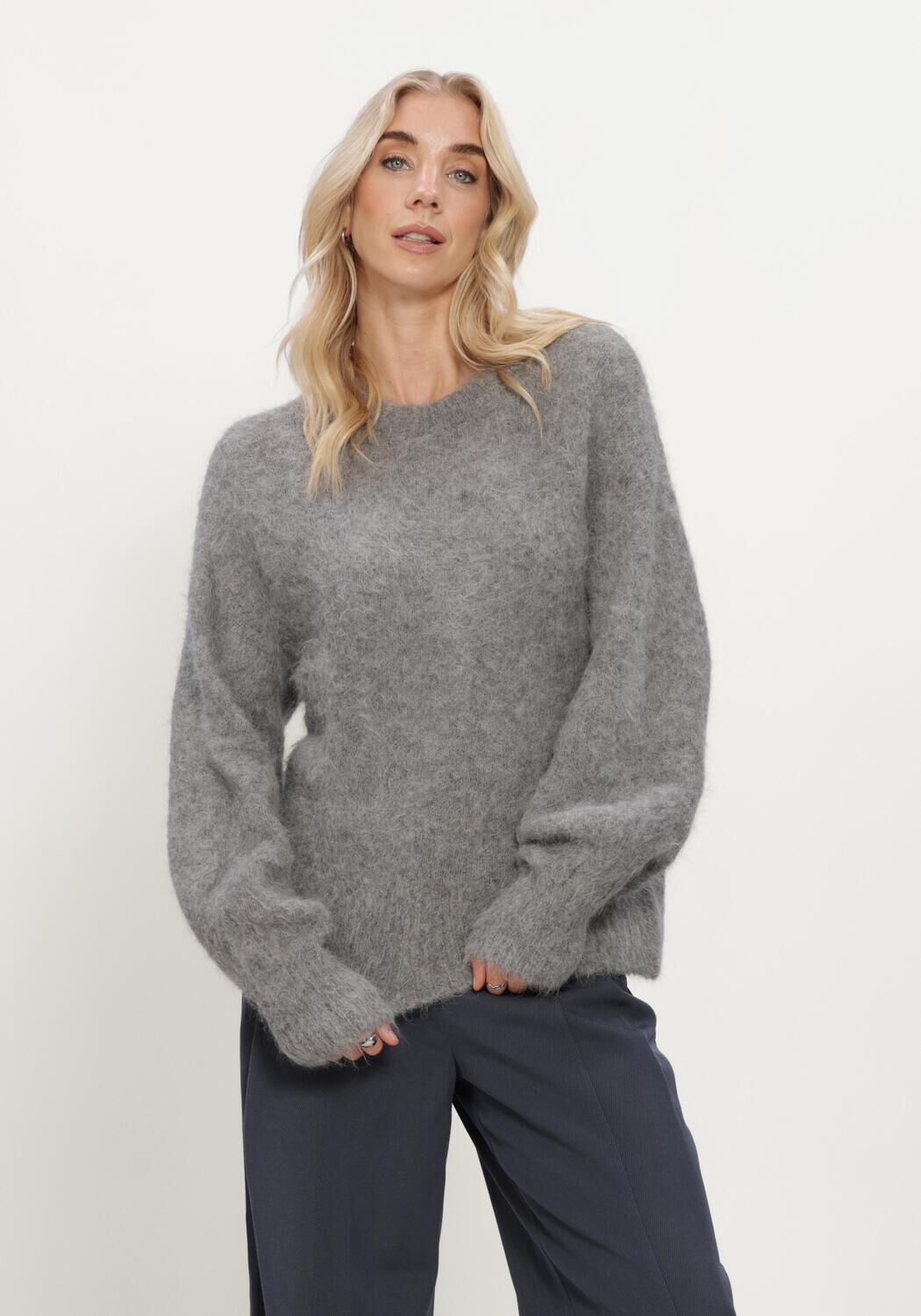 Graue MSCH COPENHAGEN Pullover MSCHTILA SALMIA PULLOVER - large