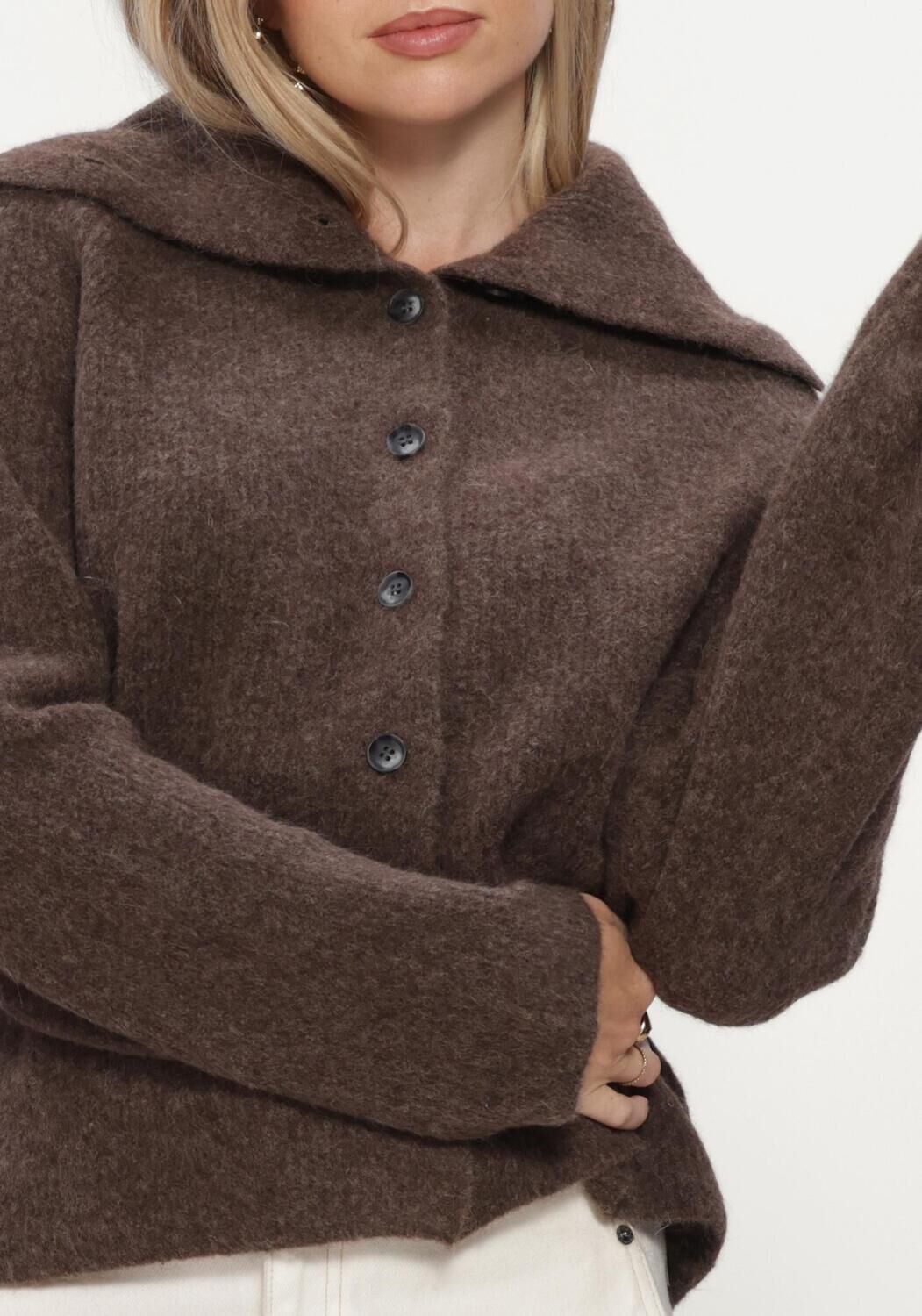Braune KNIT-TED Strickjacke MILO CARDIGAN - large